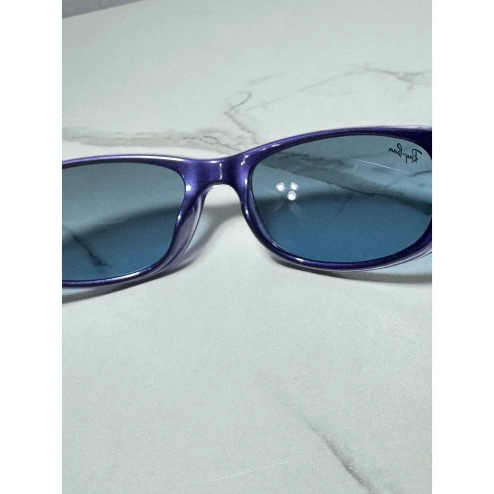 Ray-Ban Junior RJ9034S Purple Glitter Sunglasses Blue Lens Kids 49-15-120
